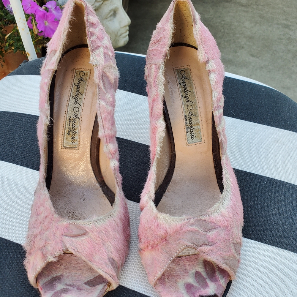 Chic Pink Peep-Toe Heels